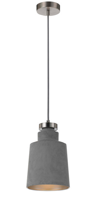 Telbix Fredi Cord Pendant Light - Small - 170mm - Grey & Nickel