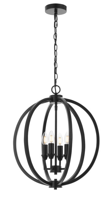 Telbix Kendall Chain Pendant Light - Medium - 470mm - Matte Black