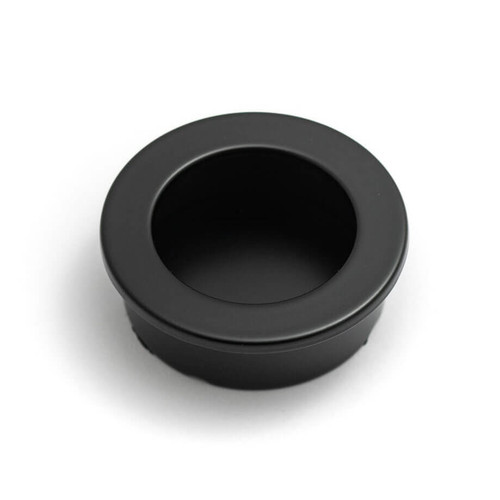 Castella Round Sliding Door Flush Pull - 40mm - Matte Black