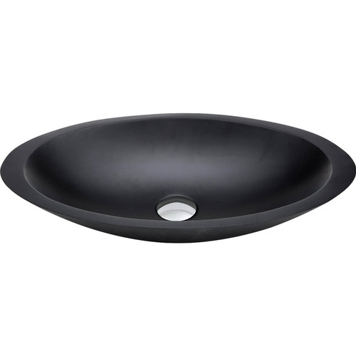 Fienza Bahama Above Counter Bathroom Basin - 600 x 350 x 105mm - Matte Black