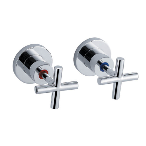 Fienza Michelle Wall Top Assemblies - Cross Handles - Chrome