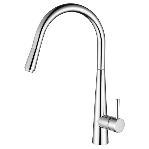 Fienza Isabella Deluxe Kitchen Mixer Tap with Pull Out Spray - Swivel Spout - Chrome