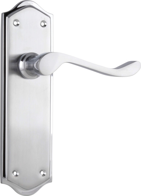 Tradco Henley Lever Door Handle - 180 x 50mm - Satin Chrome