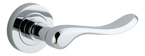 Iver Stirling Lever Door Handle - Round Rosette - 52mm - Chrome