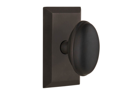 Nostalgic Restoration Homestead Door Knob - Studio Plate - 102 x 64mm - Oil-Rubbed Bronze