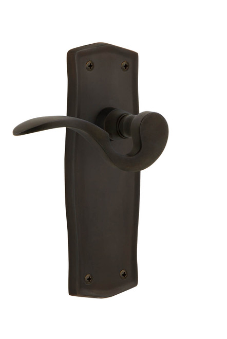 Nostalgic Manor Lever Door Handle - Bungalow Plate - 181 x 66mm - Oil-Rubbed Bronze