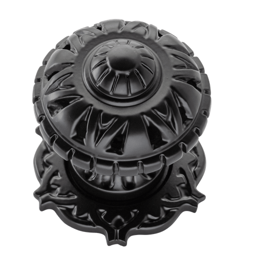 Tradco Filigree Centre Door Knob - 66mm - Matte Black