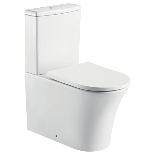 Fienza Chloe Back To Wall Toilet Suite - Gloss White