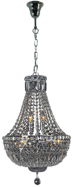 Lighting Inspirations Classique Basket Chandelier Pendant Light - 400mm - Chrome