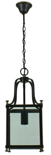 Lighting Inspirations Michigan Lantern Chain Pendant Light - 200mm - Bronze