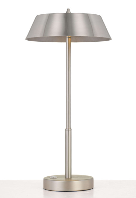 Telbix Allure Industrial Table Lamp - Nickel & Silver