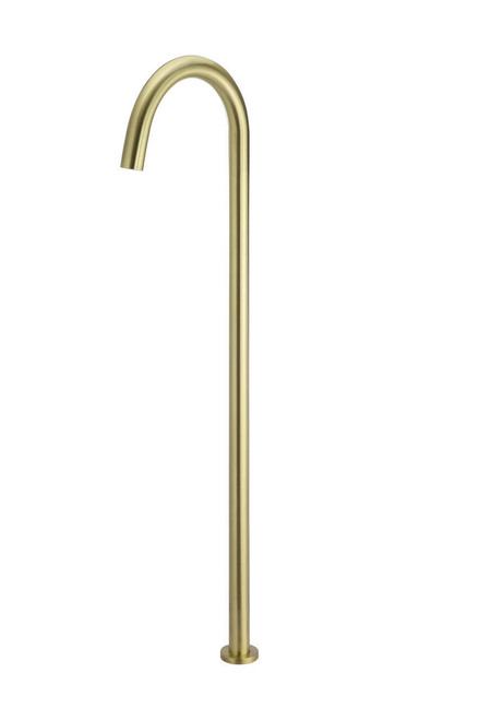 Meir Round Floor Mounted Bath Outlet - Satin Brass