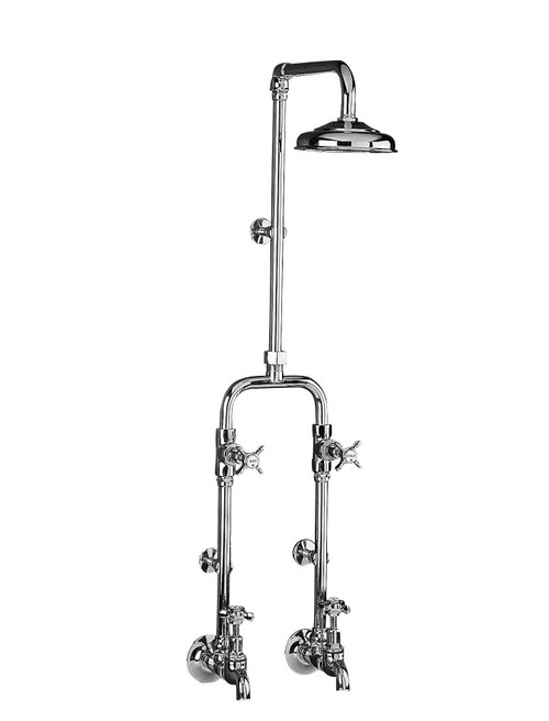 CB Ideal Heritage Exposed Bibcock Bath & Shower Tap - 140mm Rose