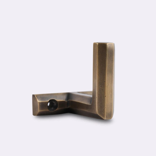 Hepburn Henley Hook - 40 x 40mm - Acid Washed Brass