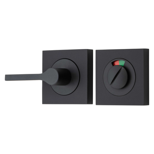Iver Accessibility Square Privacy Turn & Indicator - 52 x 52mm/4mm Spindle - Matte Black