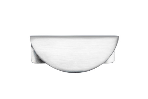 Iver Osaka Lip Half Moon Drawer Pull Handle - 80mm - Brushed Chrome