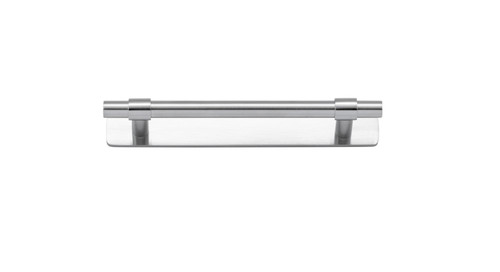 Iver Helsinki Cabinet Pull Handle with Backplate - Brushed Chrome