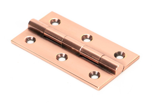 From The Anvil Fixed Pin Furniture Hinge - 64 x 35mm - Polished Bronze (Pair)