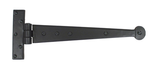 From The Anvil Penny End Decorative Tee Hinge - 305mm - Black (Pair)