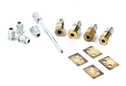 From The Anvil Sash Window Stops - Aged Brass (Pack of 4)