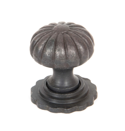 From The Anvil Flower Cabinet Knob with Backplate - Beeswax