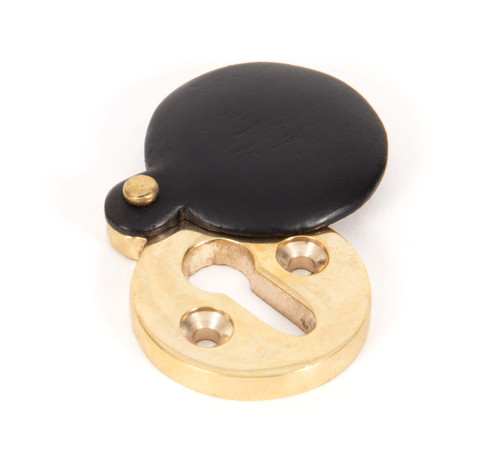 From The Anvil Round Covered Escutcheon Keyhole Cover - 30mm - Ebony