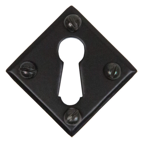 From The Anvil Diamond Escutcheon Keyhole Cover - 41 x 41mm - Black