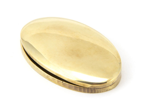 From The Anvil Oval Covered Escutcheon Keyhole Cover - 50 x 29mm - Aged Brass