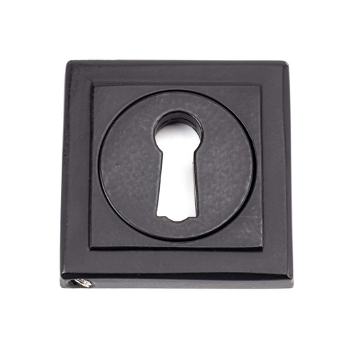 From The Anvil Square Escutcheon Keyhole Cover - 53 x 53mm - Matte Black