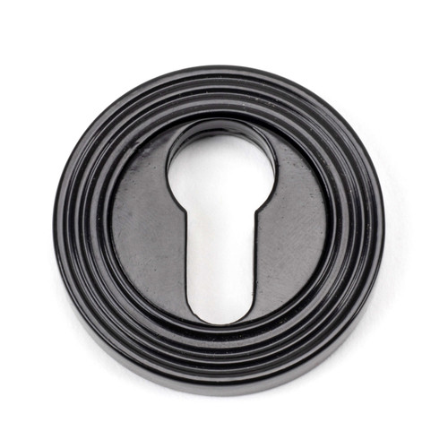 From The Anvil Beehive Euro Cylinder Escutcheon - 53mm - Black