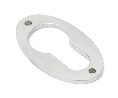 From The Anvil Oval Euro Cylinder Escutcheon - 51 x 31mm - Satin Chrome