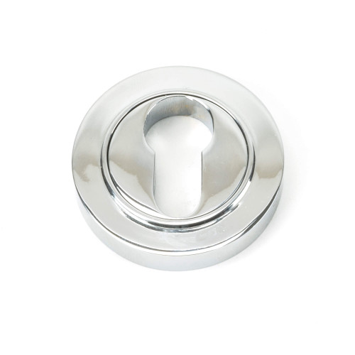 From The Anvil Round Plain Euro Cylinder Escutcheon - 53mm - Chrome