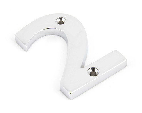 From The Anvil '2' House Number - 78mm - Chrome