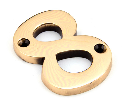 From The Anvil '8' House Number - 78mm - Polished Bronze