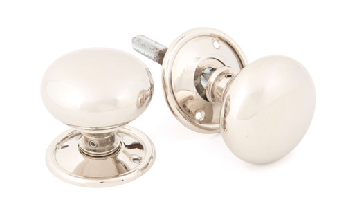 From The Anvil Mushroom Mortice Door Knob - 51mm - Polished Nickel
