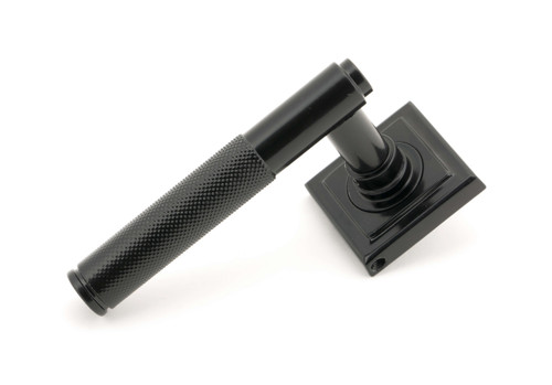 From The Anvil Brompton Square Lever Door Handle - Square Rosette - 53mm - Black