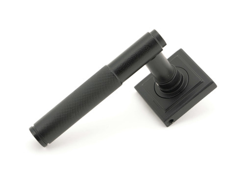 From The Anvil Brompton Square Lever Door Handle - Square Rosette - 53mm - Matte Black