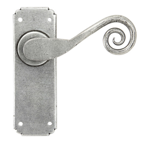 From The Anvil Monkey Tail Lever Door Handle - 152 x 51mm - Pewter Patina