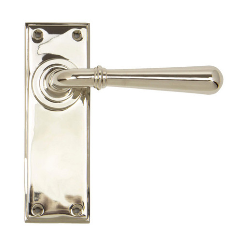 From The Anvil Newbury Lever Door Handle - 152 x 50mm - Polished Nickel