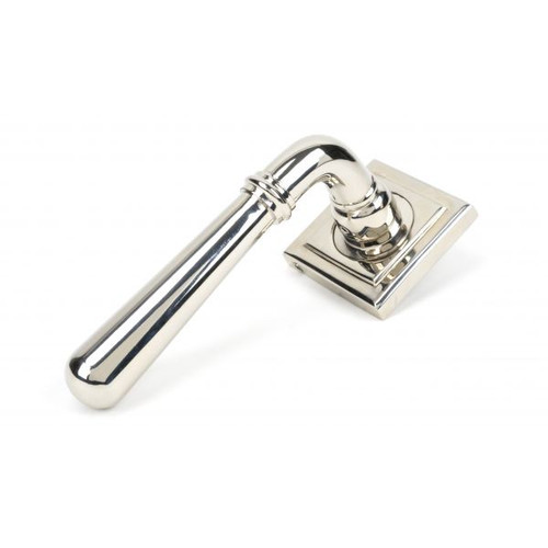 From The Anvil Newbury Square Lever Door Handle - Square Rosette - 53mm - Polished Nickel