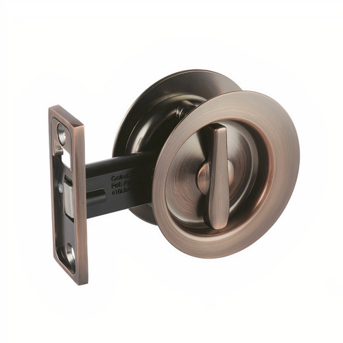 Gainsborough Circular Cavity Sliding Door Handle - Aged Brushed Copper