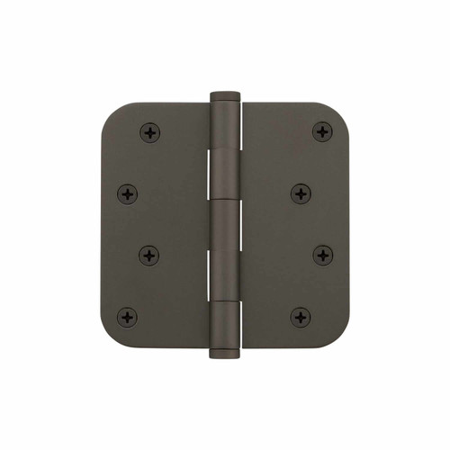 Viaggio Fixed Pin Hinge - Rounded - 100 x 100mm - Titanium Grey