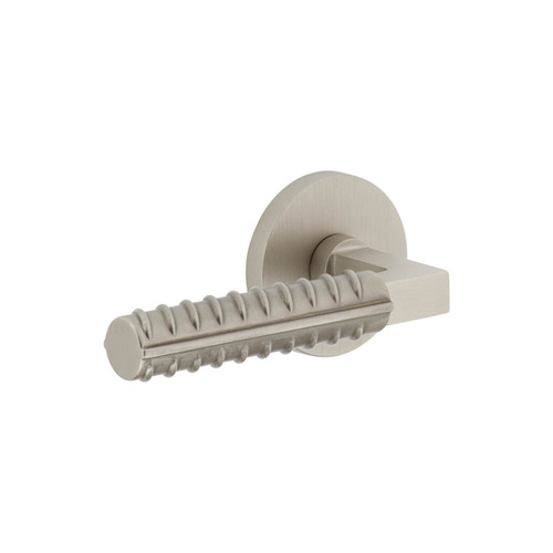 Viaggio Contempo Rebar Lever Door Handle - Circolo Rosette - 64mm - Satin Nickel
