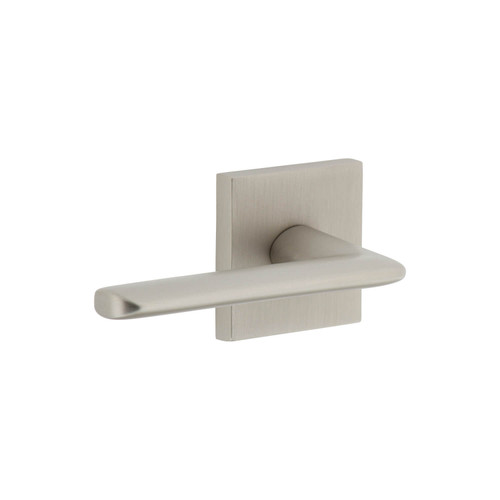 Viaggio Brezza Lever Door Handle - Quadrato Rosette - 64mm - Satin Nickel