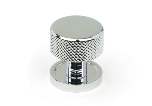From The Anvil Brompton Cabinet Knob with Round Backplate - Chrome