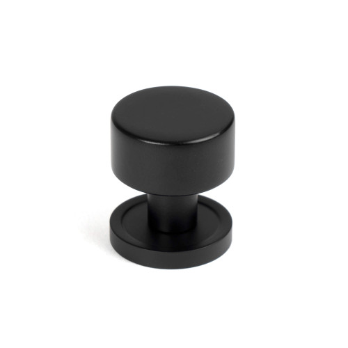 From The Anvil Kelso Cabinet Knob with Round Backplate - Matte Black