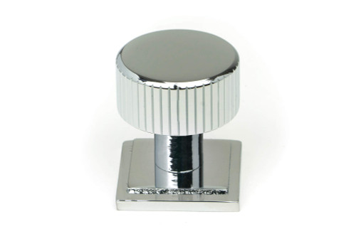 From The Anvil Judd Cabinet Knob with Square Backplate - Chrome