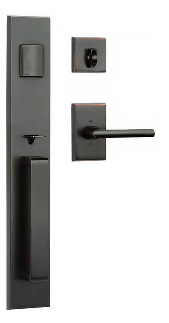N2Lok Agrigento Entry Door Handleset - Venetian Bronze