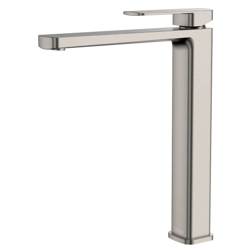 Fienza Tono Tall Basin Mixer Tap - Fixed Spout - Brushed Nickel
