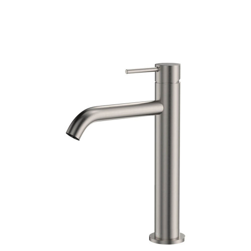 Fienza Kaya Medium Basin Mixer Tap - Fixed Spout - Brushed Nickel